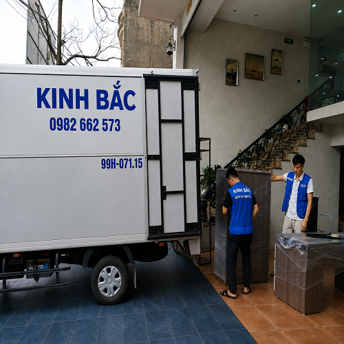 Xe tải chở hàng tại Võ Cường