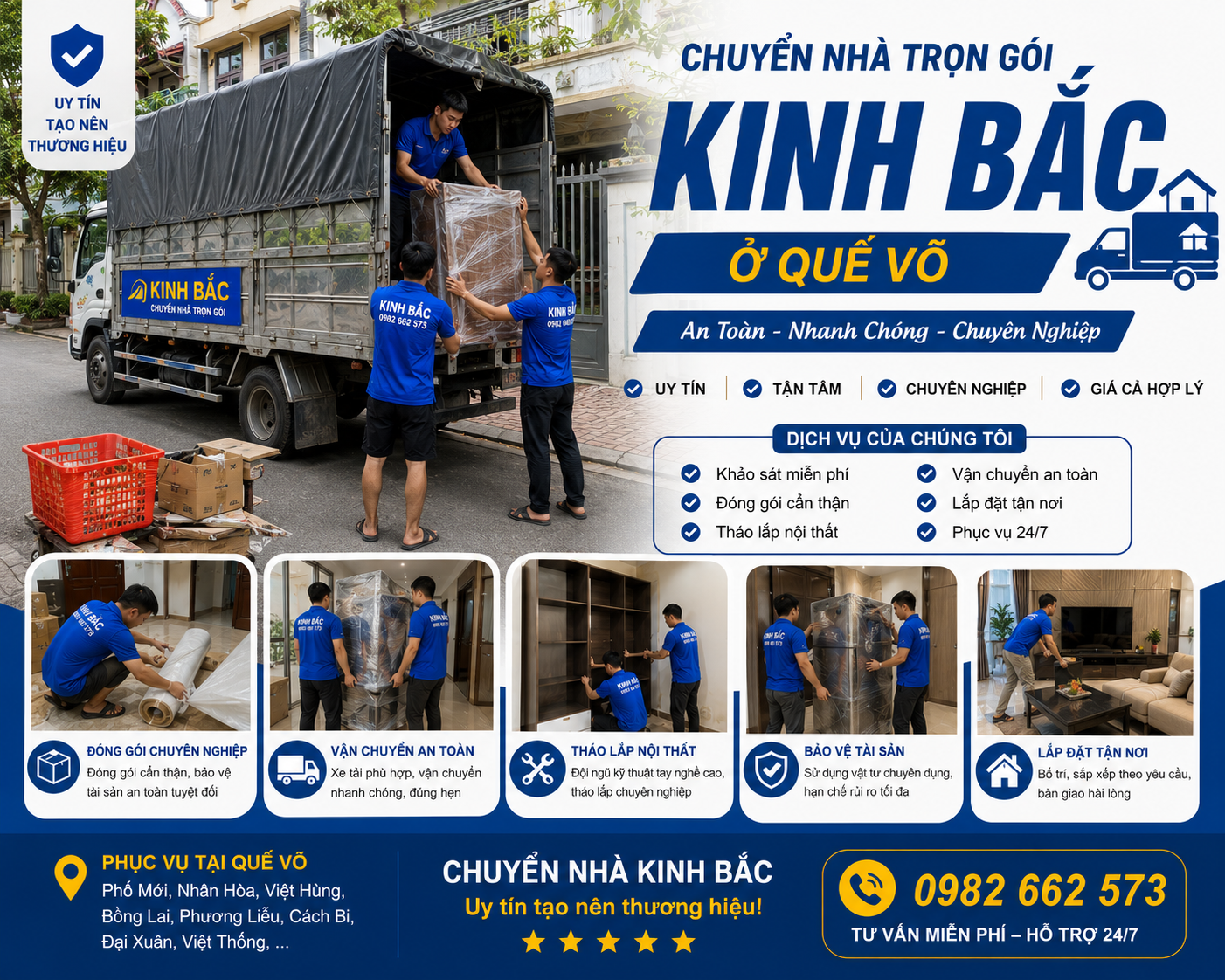 Dịch vụ chuyển nhà trọn gói tại Quế Võ 
